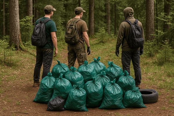 Ekološka akcija i uređenje terena za airsoft u Kuvelju